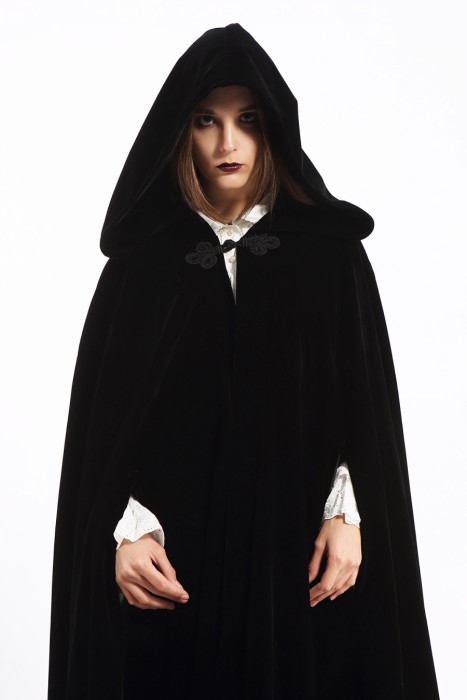 Cape velours noire adulte