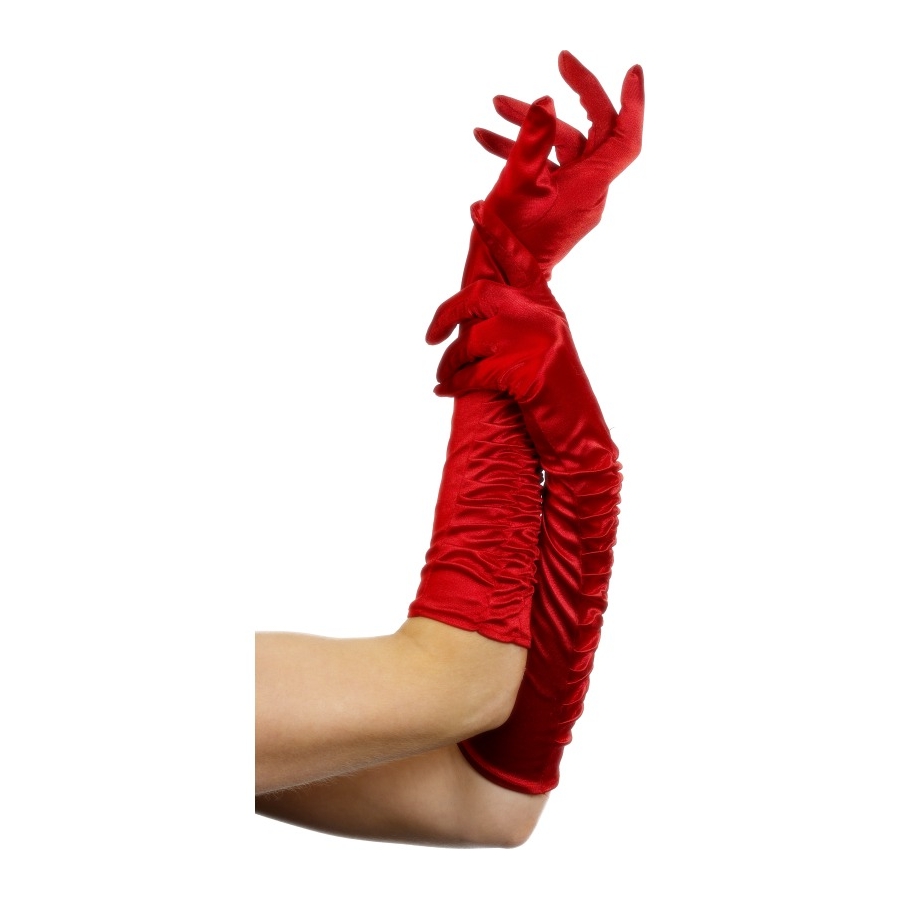 Gants long rouge